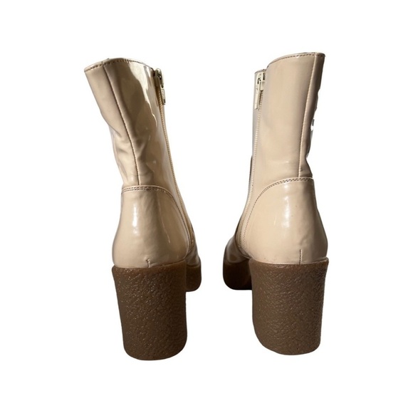URBAN OUTFITTERS Beige Platform Chunky Platform Y2K Boots size 10 - Picture 3 of 7